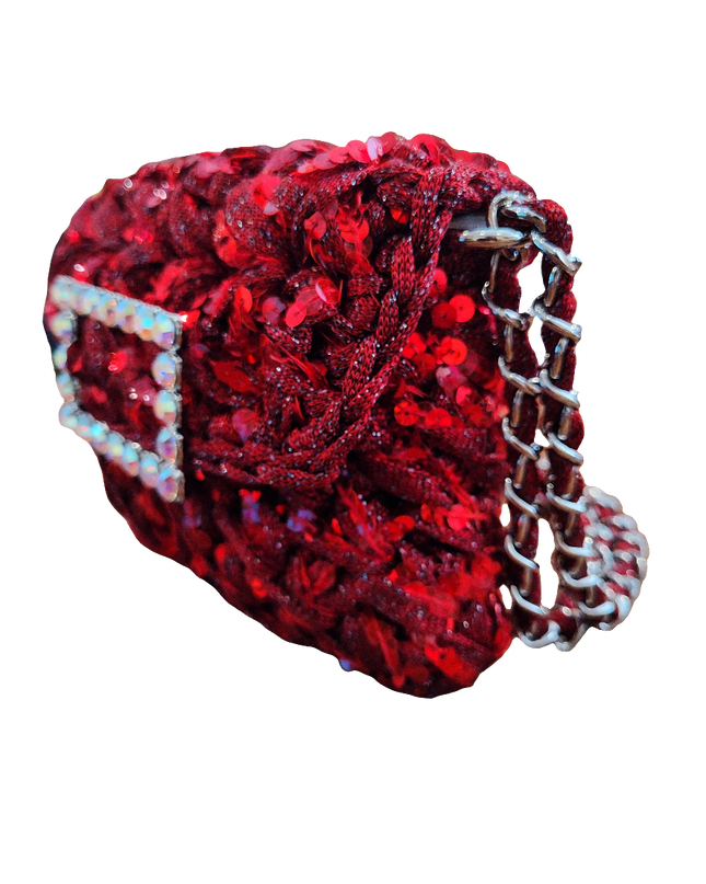 NANNA LAME, BURGUNDY LAME WINE SEQUINS LARGE