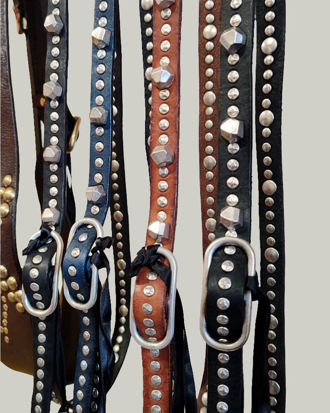 Studded Cowhide Belt