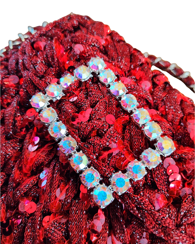 NANNA LAME, BURGUNDY LAME WINE SEQUINS LARGE