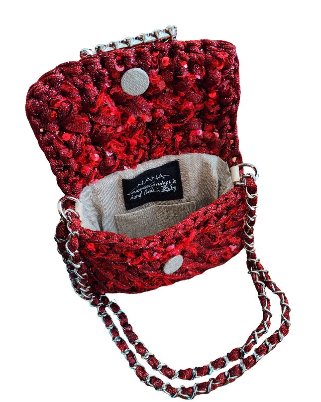 NANNA LAME, BURGUNDY LAME WINE SEQUINS LARGE