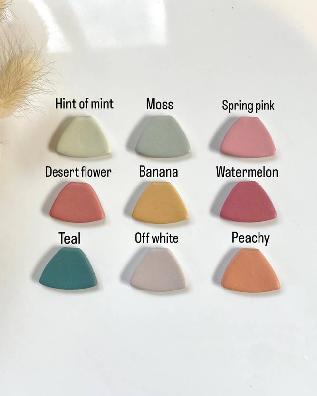 Chevron - Polymer Clay Dangle: Spring Pink