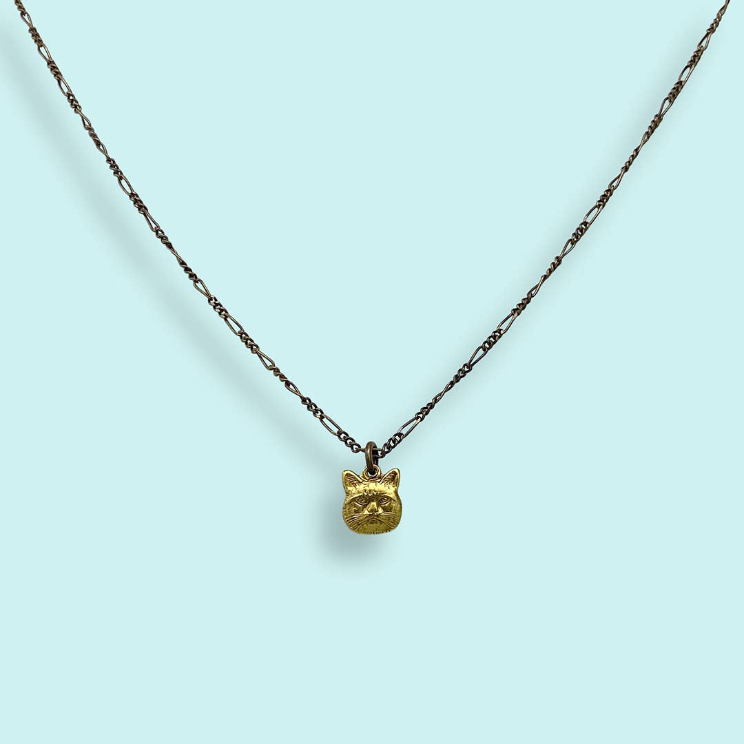 Here Kitty Cat Necklace: 18 Inch