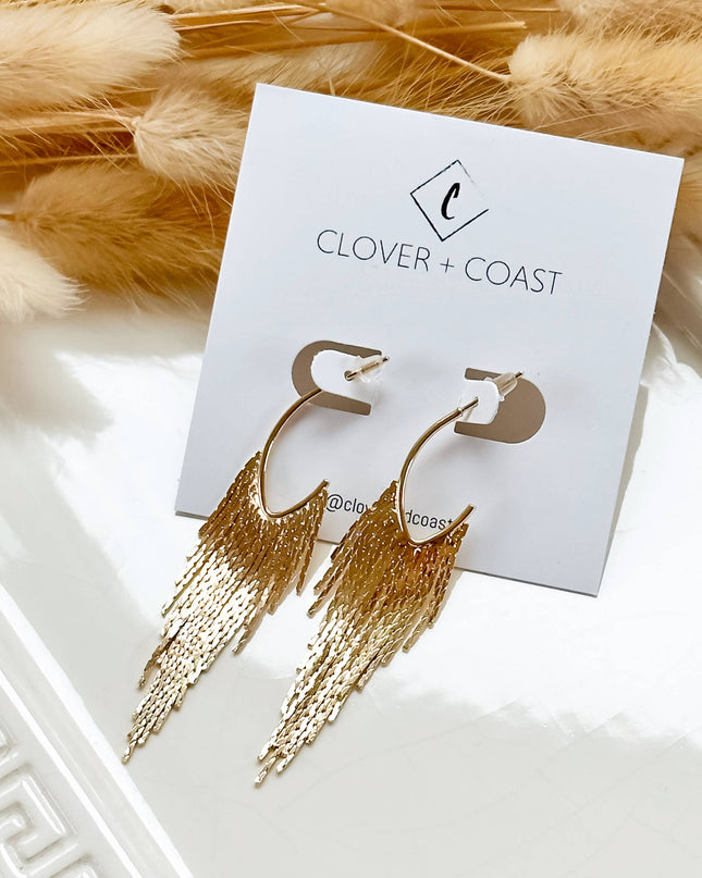 Gold Plated Fringe Earring