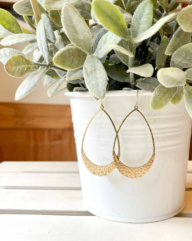 Brass Teardrop Dangle
