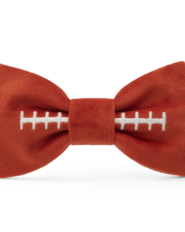 Football Embroidered Dog Bow Tie