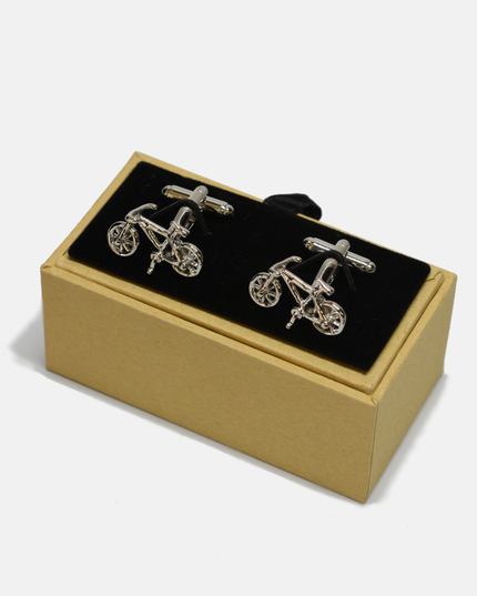 Bike Cufflinks: Steel