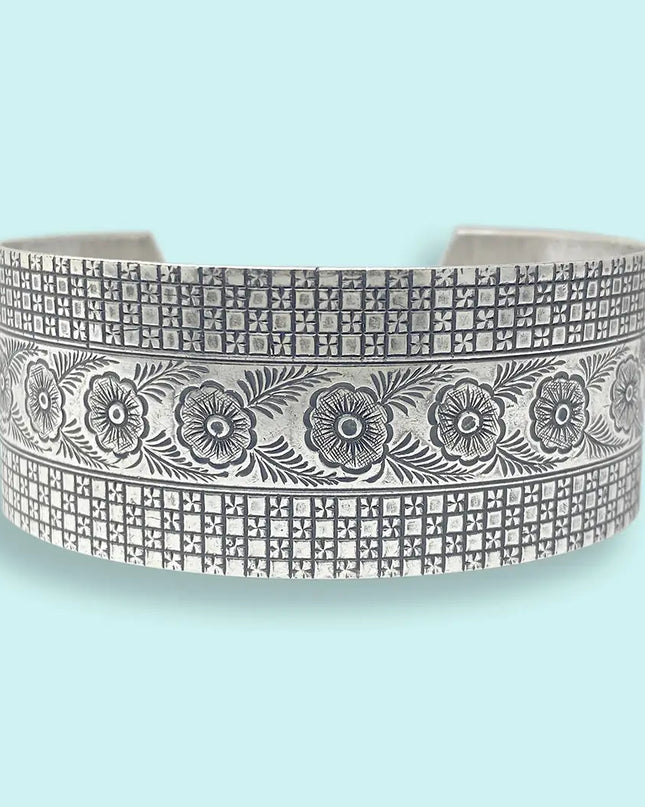 Silver Garden Party Cuff Bracelet