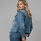 Gabriella Classic Denim Jacket Light Blue Distressed