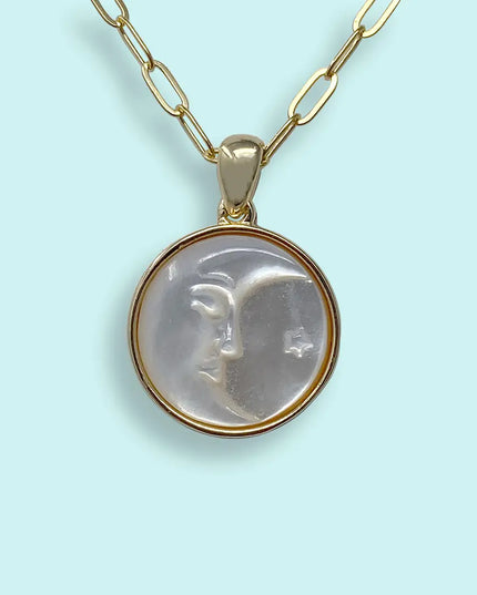 Pearl Man-in-The-Moon Necklace