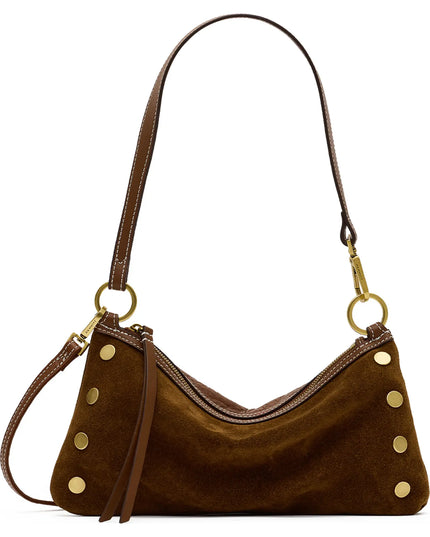 Kyle sml Cinnamon Suede/Antique Gold