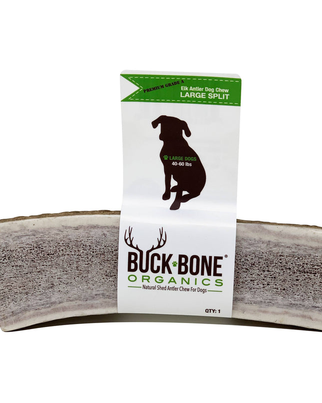 Elk Antler Large Split Dog Chew Banded