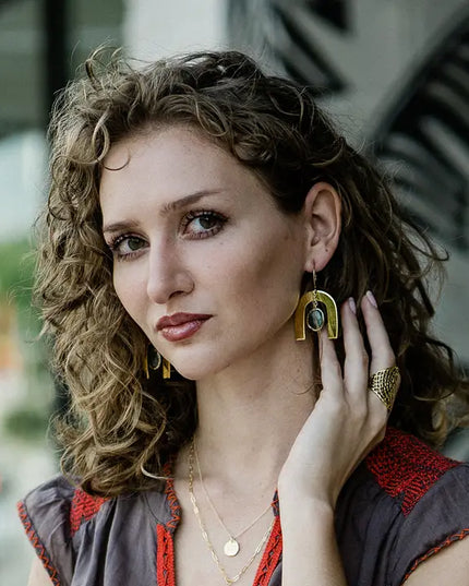 Emerald Arc Earrings