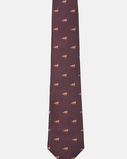 Burgundy Fox Tie