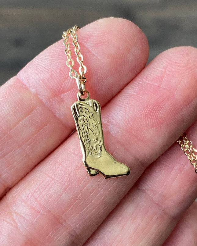 Cowgirl Boot Necklace: 18 Inch