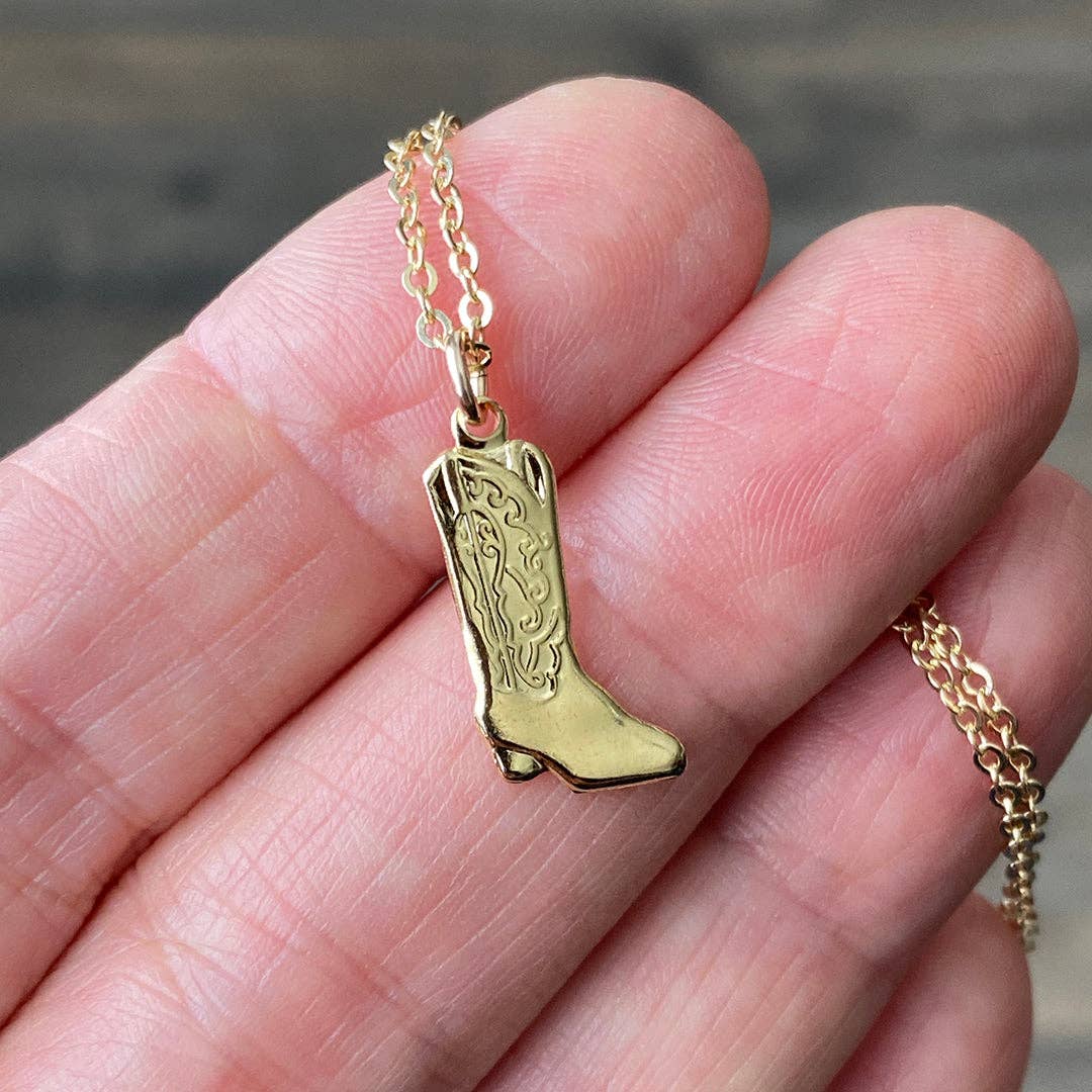 Cowgirl Boot Necklace: 18 Inch