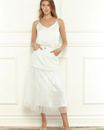 Tweed Twill Skirt