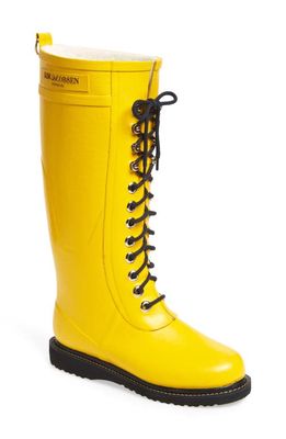 Yellow Knee High Rubber Boots