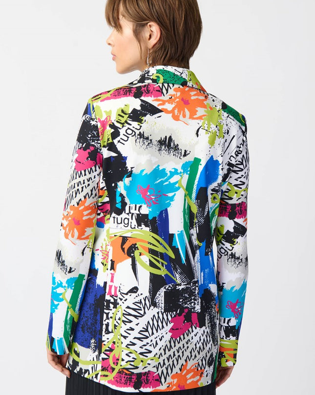 Joseph Ribkoff, Silky knit, Notched collar, long sleeves, Fake pockets, Unlined, Women's boutique, Mackinac Island boutique