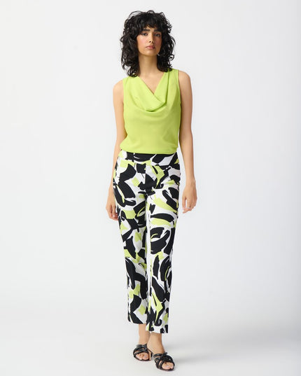 Joseph Ribkoff. Delicate woven gauze sleeveless top with draped cowl neck exudes confidence and chic appeal. Perfect for making a lasting impression. Mackinac Island clothing store