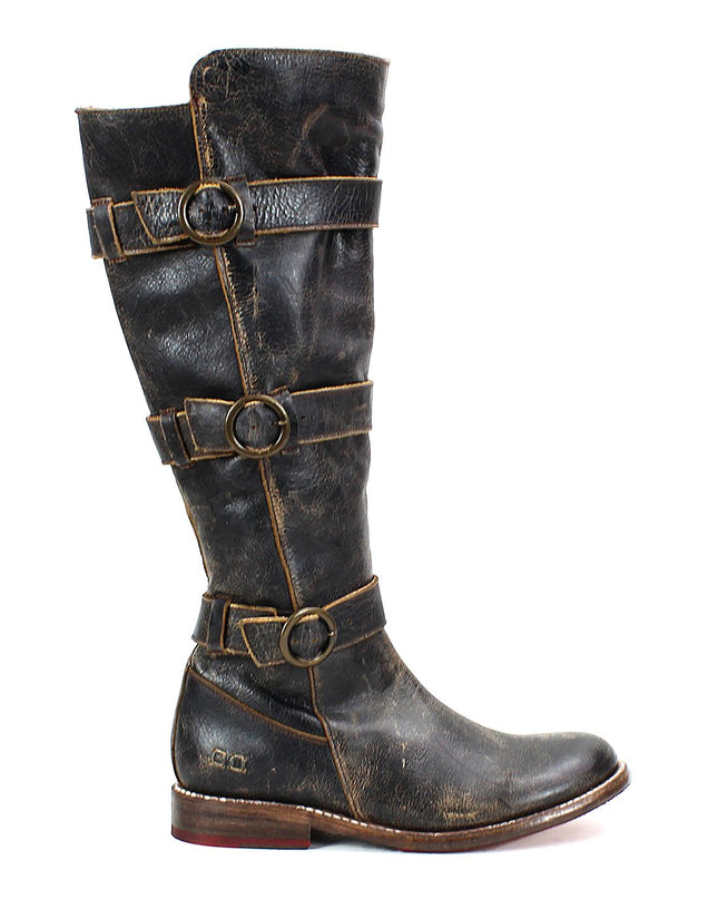 Kitty Black Lux Leather Boots