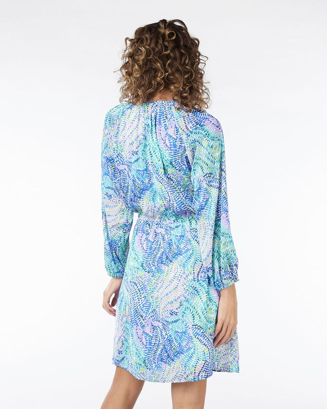 Dress Raglan Bayside Leaves Print