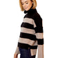 Color Block Turtleneck Black Combo