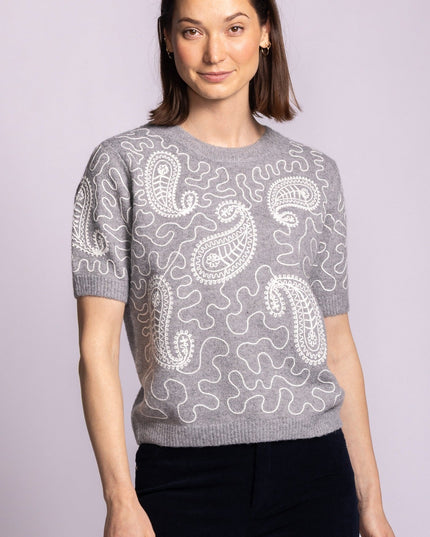 Gray Paisley Sweater