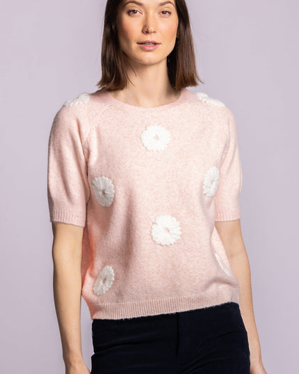 Pink Flower Sweater