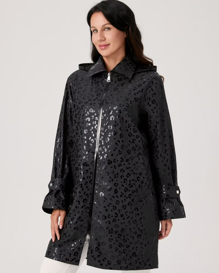 Cheeta Print Waterproof Rain Jacket