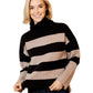 Color Block Turtleneck Black Combo