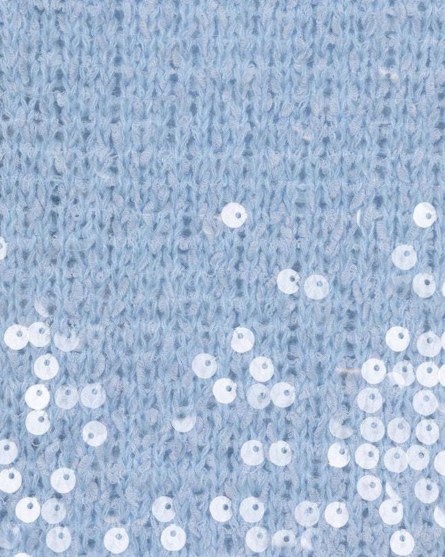 Blue Sequin Sweater Top