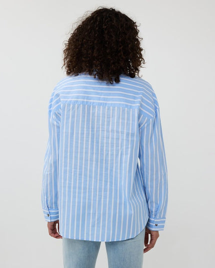 Blouse striped lace patch