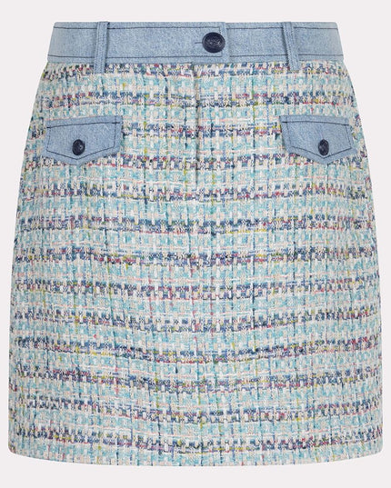Skirt tweed jeans accent