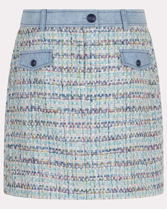 Skirt tweed jeans accent