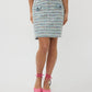 Skirt tweed jeans accent