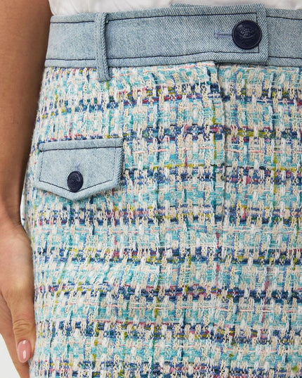 Skirt tweed jeans accent