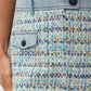 Skirt tweed jeans accent