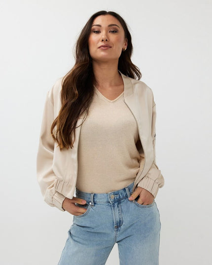 Jacket bomber satin