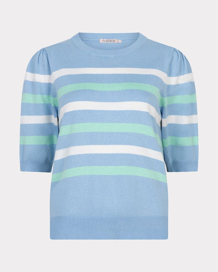 Sweater Puff Sleave Blue Stp