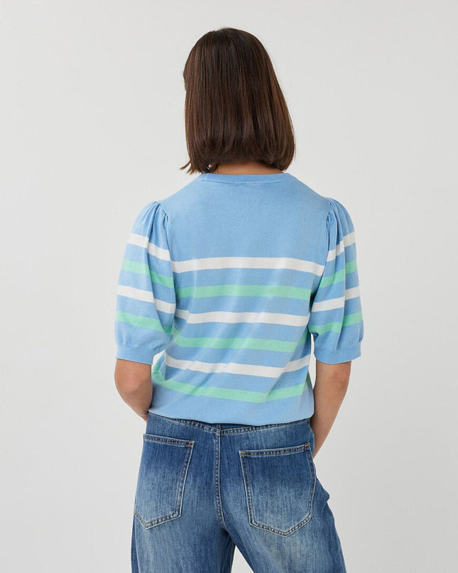 Sweater Puff Sleave Blue Stp