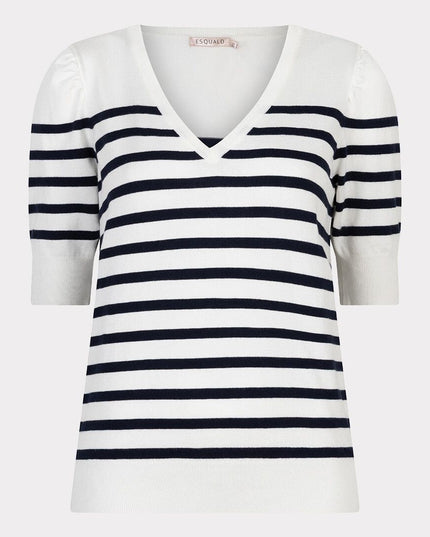 Puff Sleave Stripe Top
