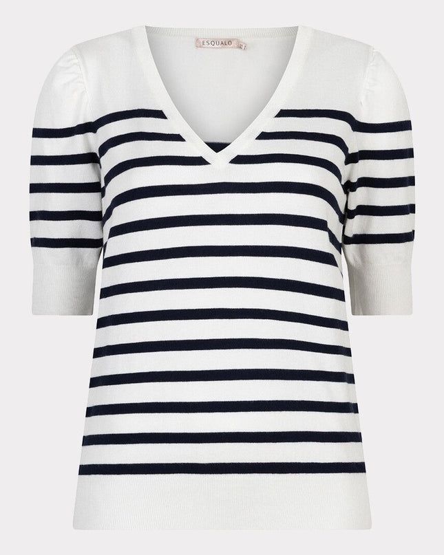 Puff Sleave Stripe Top