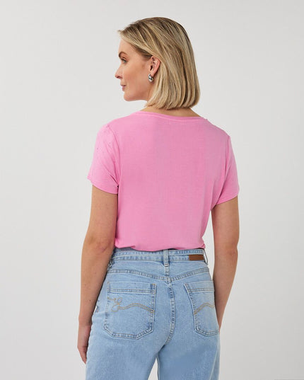 Embellished Tee Pink