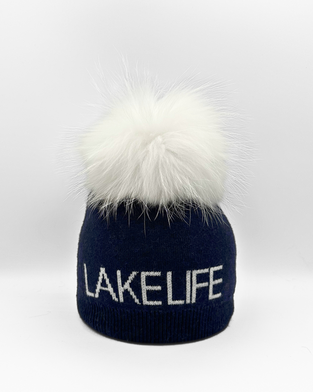 Lake Life  Angora Blend Fox Pom Navy