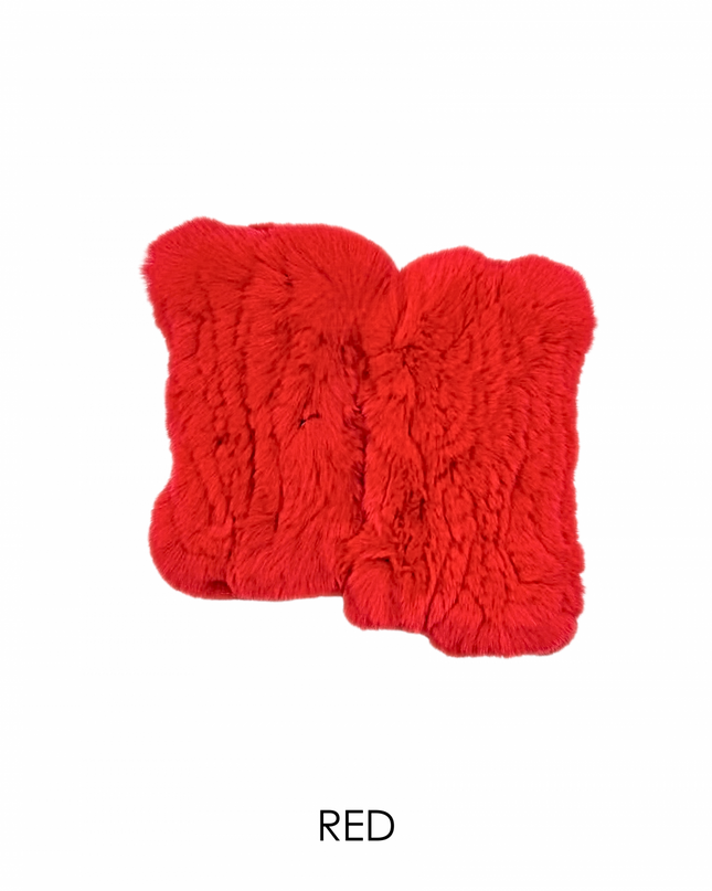 Red Rex Rabbit Fingerless Gloves