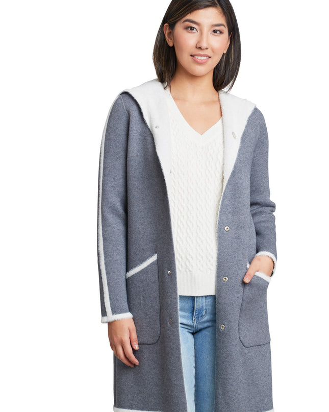 Reversable Hooded Cardigan