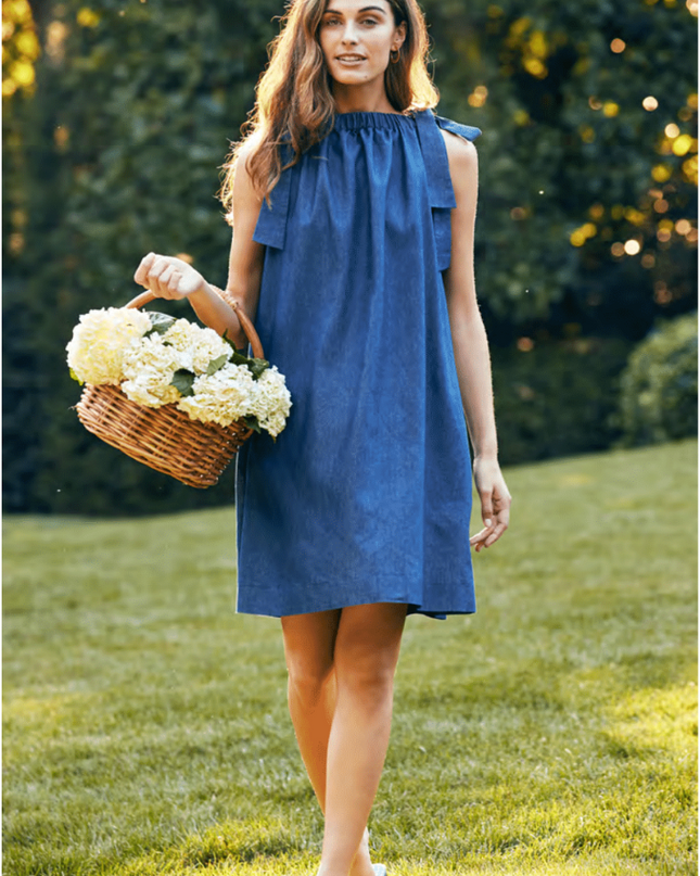 all tie sides denim shift