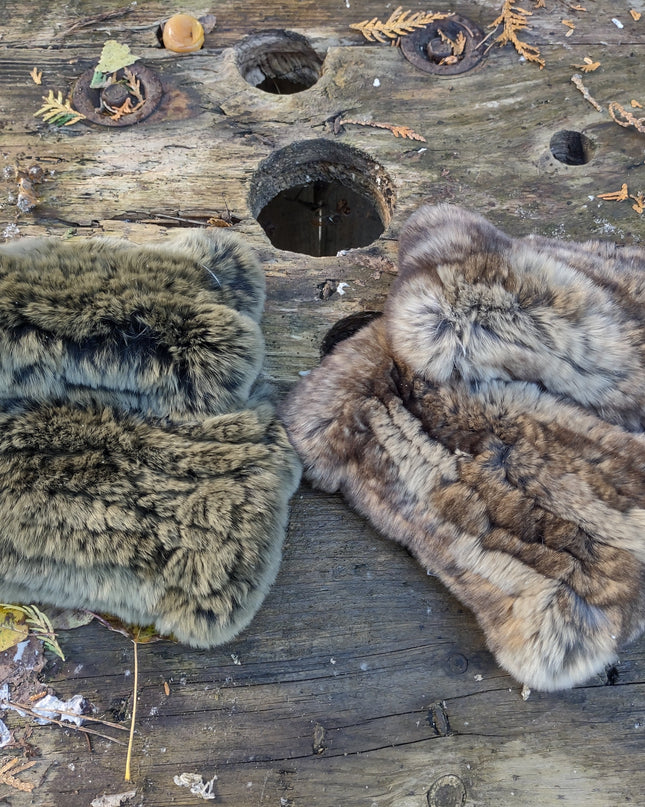 linda richards genuine mink finger less gloves