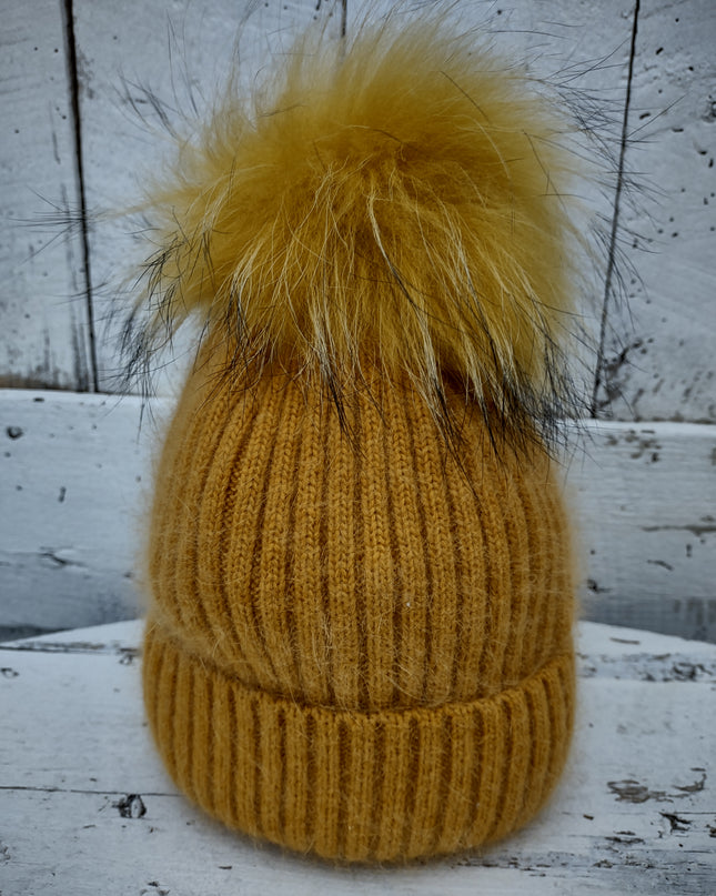 Pom Hat - Angora/Wool Blend