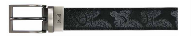 reversible print suede belt